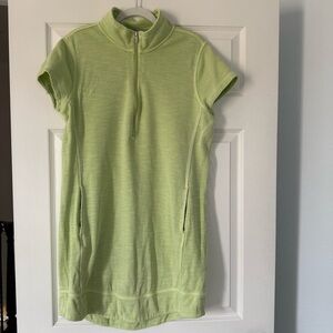 Tommy Bahama Tobago Bay Half Zip Dress In Lime Pop